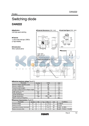 DAN222 datasheet - Switching diode