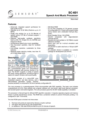 80-0207-A datasheet - Speech And Music Processor