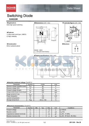 DAN222M datasheet - Switching Diode