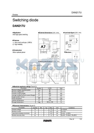 DAN217U datasheet - Switching diode