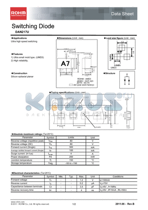 DAN217U datasheet - Switching Diode