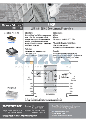 CDDFN10-0506N datasheet - USB 3.0 - ESD & Overcurrent Protection