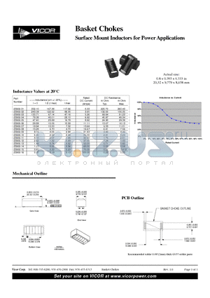 23969-15 datasheet - Basket Chokes - Surface Mount Inductors for Power applications