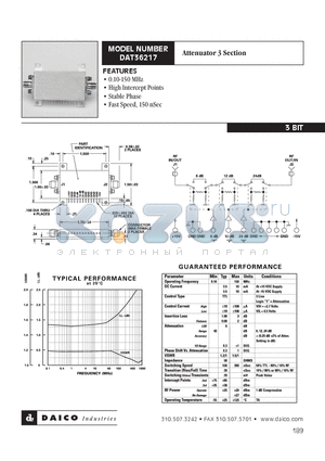 DAT36217 datasheet - Attenuator 3 Section