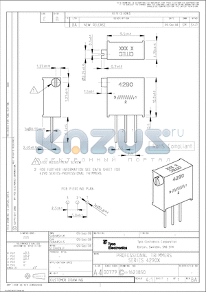 1623850-7 datasheet - PROFESSIONAL TRIMMERS SERIES 4290X