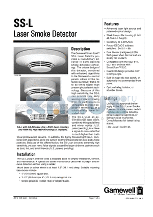 B224BI datasheet - Laser Smoke Detector