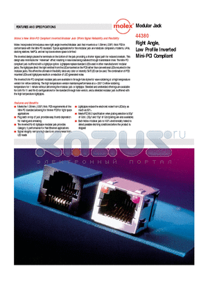 44380-0003 datasheet - Modular Jack