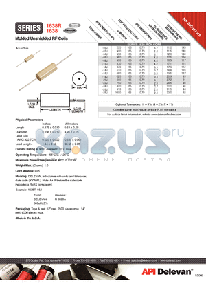 1638-02J datasheet - Molded Unshielded RF Coils