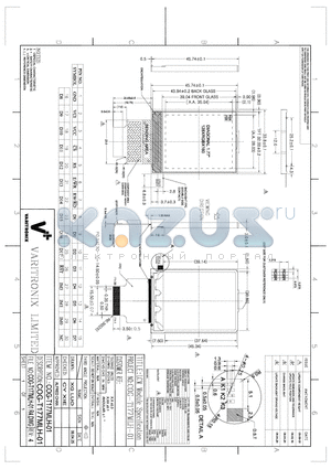 COG-T177MLH-01 datasheet - LCM Module Specification