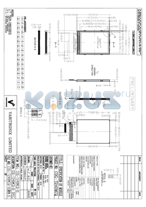COG-T240MCQ-01 datasheet - SPECIFICATION OF MODULE