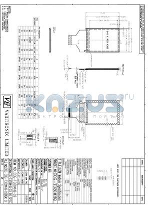 COG-T320MHQ-03 datasheet - LCM Module Specification