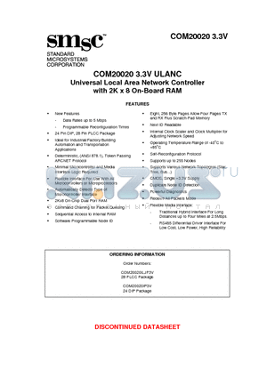 COM20020 datasheet - Universal Local Area Network Controller with 2K x 8 On-Board RAM