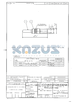 CONT-JL05-08P-C2 datasheet - PIN CONTACT