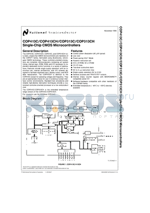 COP413C datasheet - Single-Chip CMOS Microcontrollers