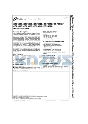 COP680C datasheet - Microcontrollers