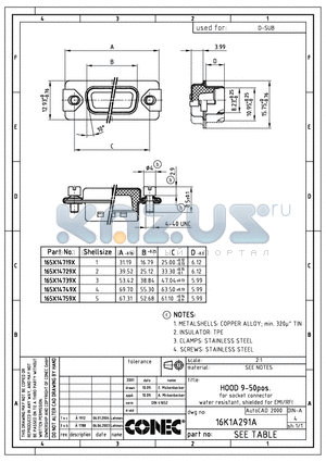 165X14739X datasheet - HOOD 9-50 POS