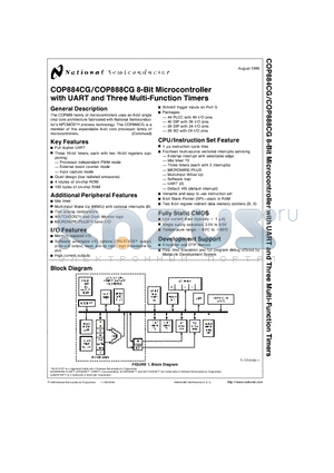 COP87L84EGM-XE datasheet - 8-Bit Microcontroller with UART and Three Multi-Function Timers