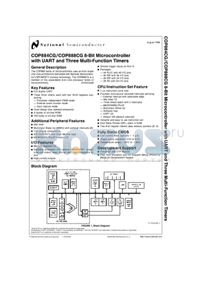 COP87L88EGV-XE datasheet - 8-Bit Microcontroller with UART and Three Multi-Function Timers