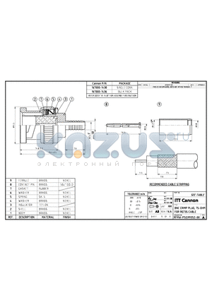 167000-1436 datasheet - BNC CRIMP PLUG, 75-OHM FOR RG735 CABLE