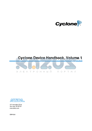 EP1C6F256C8N datasheet - Cyclone Device Handbook, Volume 1