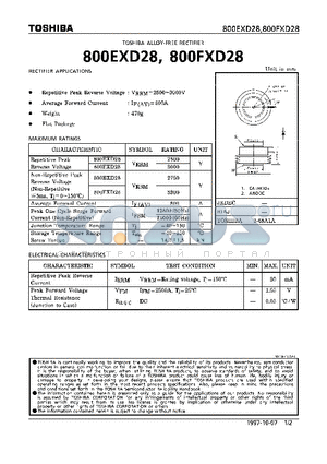 800EXD28 datasheet - ALLOY-FREE RECTIFIER (RECTIFIER APPLICATIONS)