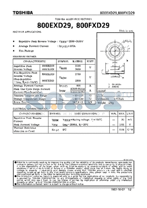 800EXD29 datasheet - ALLOY-FREE RECTIFIER (RECTIFIER APPLICATIONS)