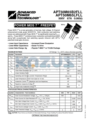 APT50M65B2FLL_03 datasheet - POWER MOS 7 R FREDFET