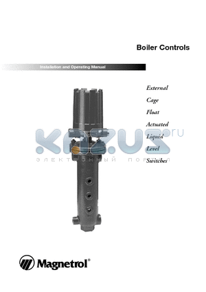 B24-1B10-JEG datasheet - External Cage Float Actuated Liquid Level Switches