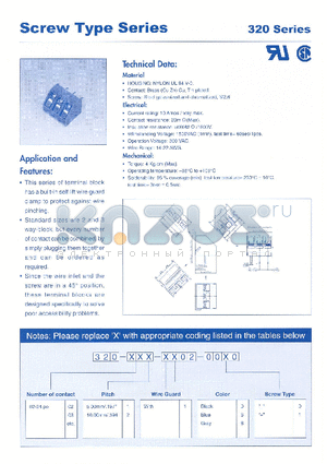 320-021-1602-0000 datasheet - SCREW TYPE SERIES