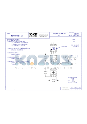 32082 datasheet - INDUCTOR, 6 mH