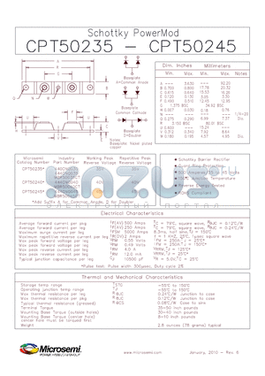 444CNQ035 datasheet - Schottky PowerMod