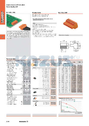 1693430000 datasheet - Connectors in 3.50mm pitch Series BL/SL 3.50