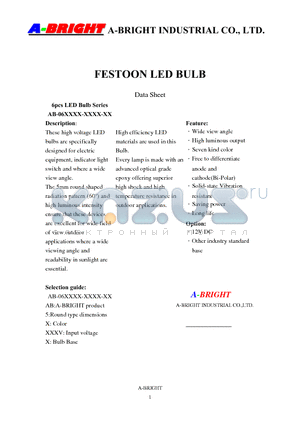 AB-0651G0-12VD-CF-B_09 datasheet - 6 Lamps LED Bulb