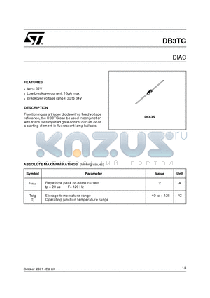 DB3TG datasheet - DIAC