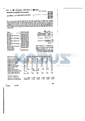 DB434 datasheet - NPN SILICON EPIBASE TRANSISTORS