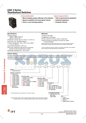 321410N00 datasheet - Thumbwheel Switches
