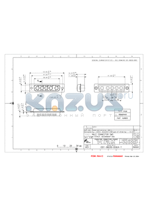 DB5W5PA00 datasheet - MALE CONNECTOR 5W5 without accessories