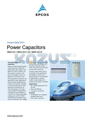 B25640 datasheet - Power Capacitors