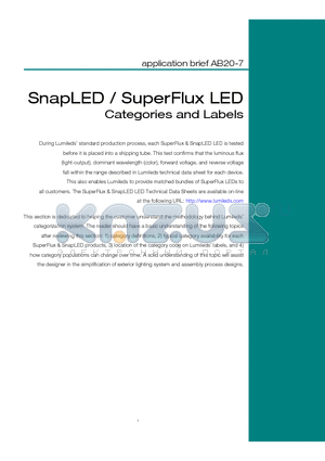 AB20-7 datasheet - SnapLED / SuperFlux LED
