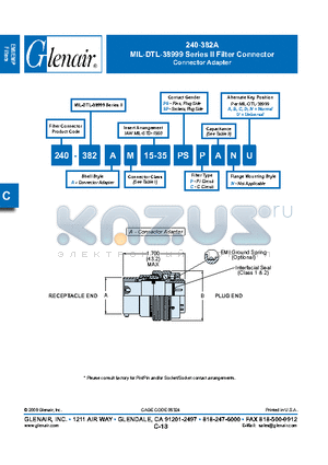 240-382AM15-35PSC datasheet - Connector Adapter