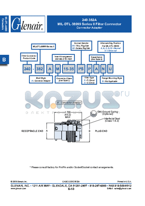 240-382AMC datasheet - Connector Adapter