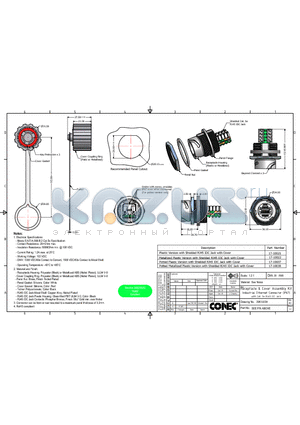 17-10021 datasheet - Receptacle & Cover Assembly Kit