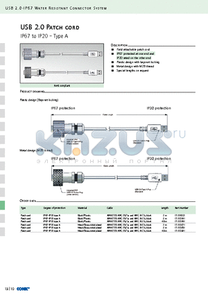 17-200231 datasheet - USB 2.0 Patch cord