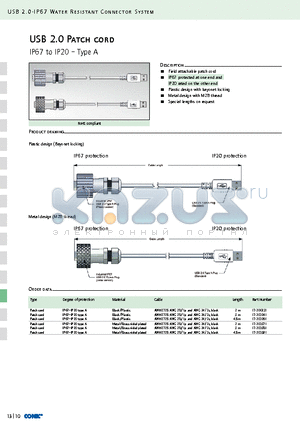 17-200241 datasheet - USB 2.0 Patch cord