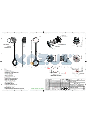 17-250021 datasheet - IP67 mini USB Receptacle  Dust Cap Assembly kit with mini USB Type B Through Hole Version