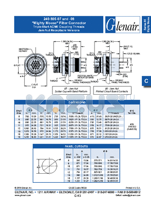 240-805-08 datasheet - Filter Connector