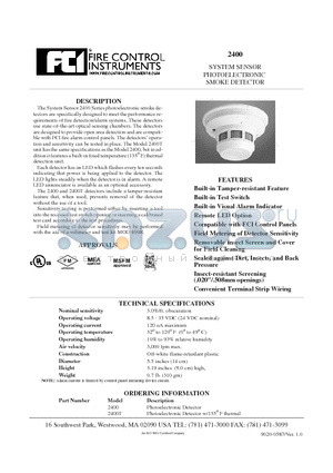 2400 datasheet - Photoelectronic Detector