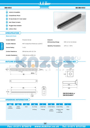 DBCIDC2364FAS1 datasheet - DIN 41612 IDC DIN 41612