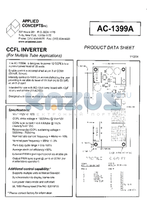 AC-1399A datasheet - CCFL INVERTER