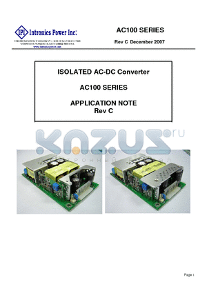 AC-100S240 datasheet - ISOLATED AC-DC Converter